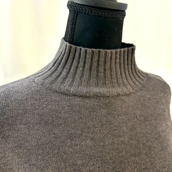 Evolution by Cyrus Ribbed Mock Neck Sweater – Charcoal Gray – Size S - Picture 4 of 6